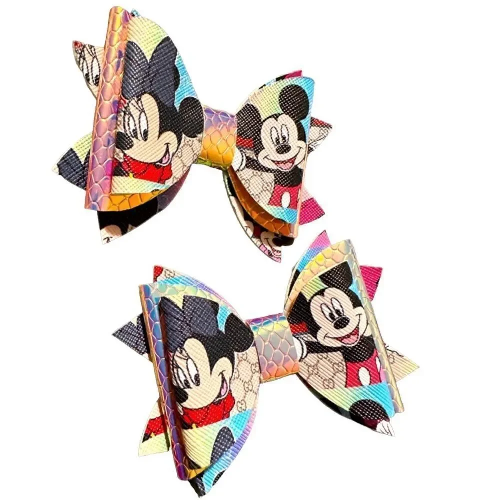 New Ineffable Mickey Mouse & Minnie 2pcs Hair Accessories Hair/ spectacular bows